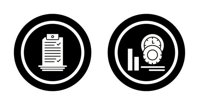 Check List and Performance Icon vector
