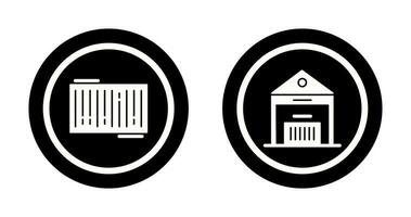 barcode and warehouse Icon vector