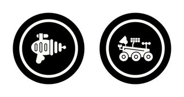 laser gun mars rover Icon vector