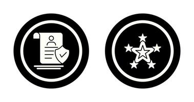 verified and star Icon vector