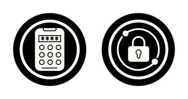 Pin Code and Pad Lock Icon vector