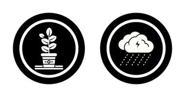 Planting and Rainy Day Icon vector