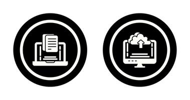 Document and Upload Icon vector