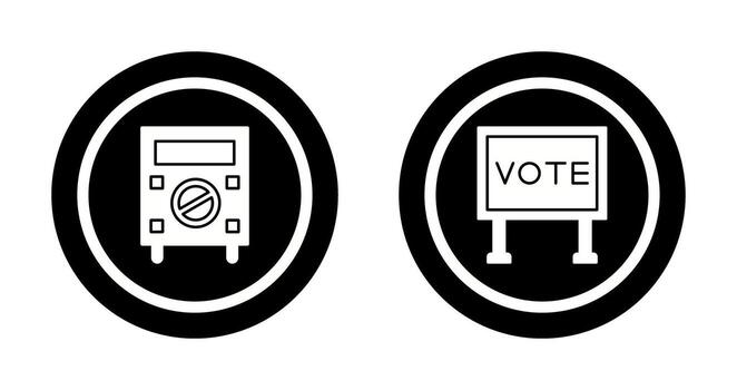 Protester and Billboard Icon vector