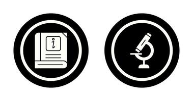 Information and Microscope Icon vector