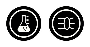 Refraction and beaker Icon vector