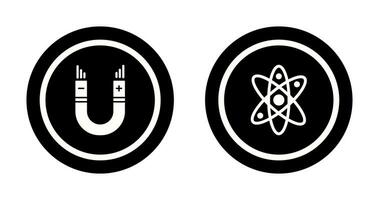 Atom and Magnet,attraction Icon vector