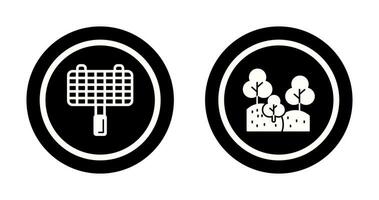 Grill and Forest Icon vector