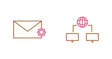 message setting and internet connectivity  Icon vector