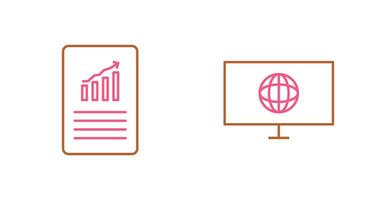 datos archivos y clima global icono vector