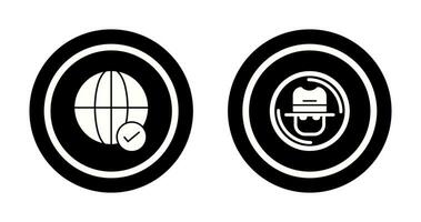 Internet and Spy Icon vector