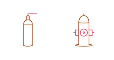 hydrant and oxygen tank  Icon vector