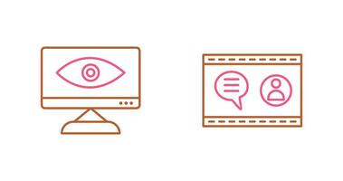 Web Visibility and Web Support  Icon vector