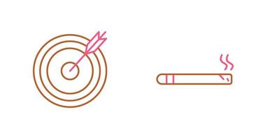 darts game and cigar Icon vector