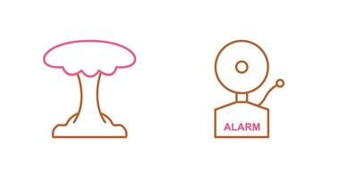 explosion and alarms Icon vector