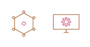 nodes and network setting  Icon vector