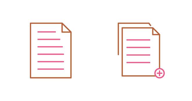 document and two files  Icon vector