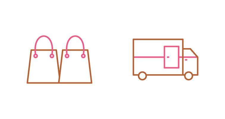 shipment and shopping bag Icon