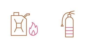 fuel to fire And extinguisher Icon vector