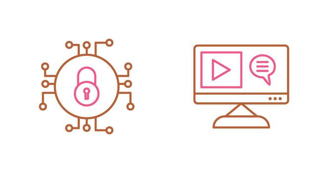 Data Security and Content Production Icon vector