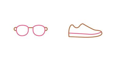 Sunglasses and Shoe Icon vector