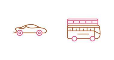 Sports Car and Double Icon vector