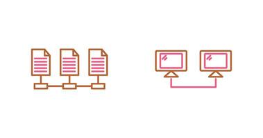 Connectesd Systems and Network Files Icon vector