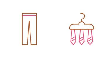 Trousers and Three Ties Icon vector