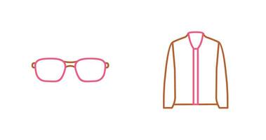 Glasses and Jacket Icon vector