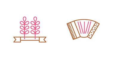Accordion a d Wheat Icon vector