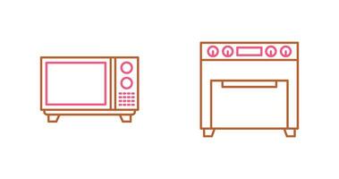 microondas y horno icono vector