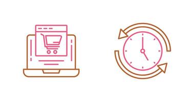Add to Cart and Run time Icon vector