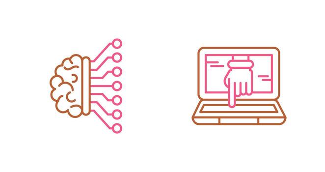 Machine Learning and Hacking Icon vector
