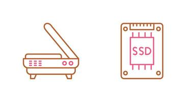 escáner y difícil conducir icono vector