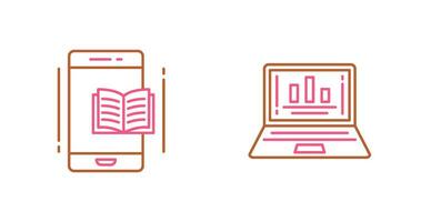 E Book and Presentation Icon vector