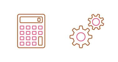 Calculator and Setting Icon vector