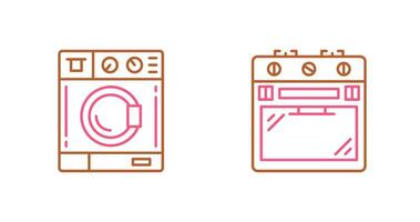 Washing Machine and Stove Icon vector