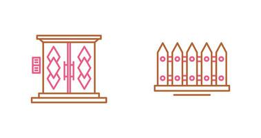 Door and Fence Icon vector