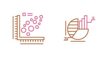 Plot and Pie Chart Icon vector