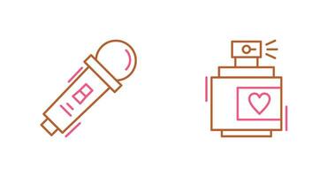 Microphone and Perfume Icon vector