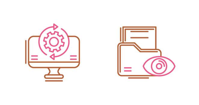Synchronization and Data Visualization Icon vector