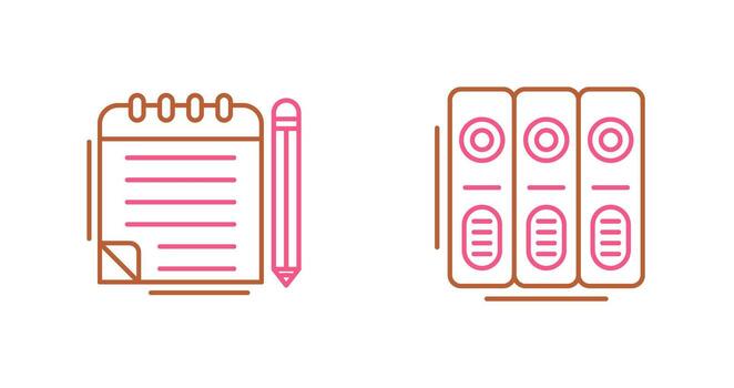 Notepad and Document Icon vector