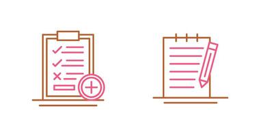 Medical Examination List and Check Up List Icon vector