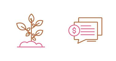 Dialog and Sprout Icon vector