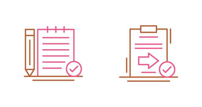 Check Notes and Send Icon vector