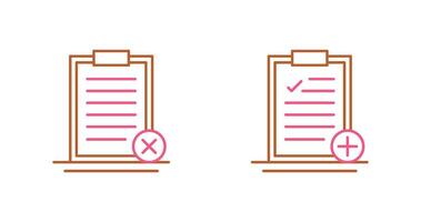 Rejected and Add Icon vector