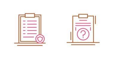 List Protection and Question Icon vector