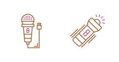 Microphone and Flashlight Icon vector