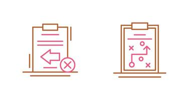 Return Failed and Strategybussiness Icon vector