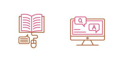 Online Learning and Faq Icon vector